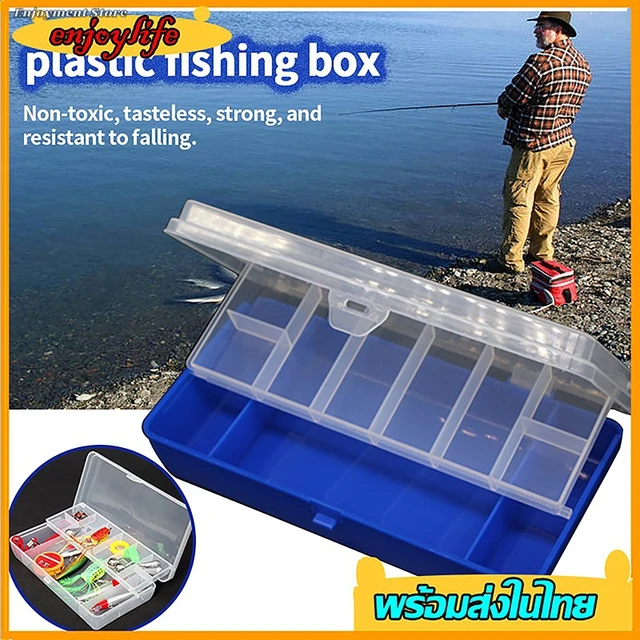 Fishing Tackle Box Fishing Lure Container Capacity Transparent Fishing Lure  Storage Boxes 2pcs 5-compartment Bait for Visible - AliExpress