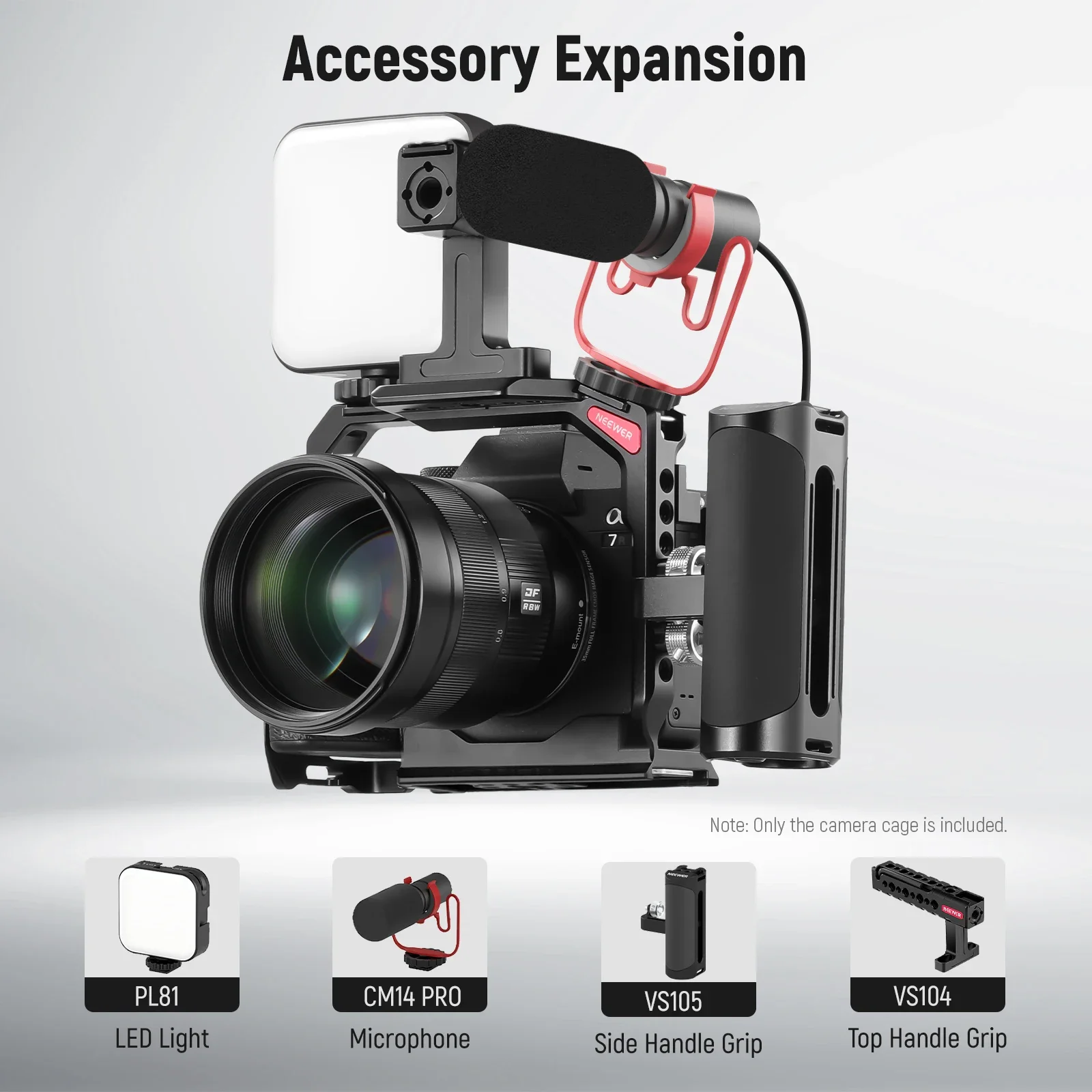 Full Camera Cage For Sony a7R V/a7R IV/a7 IV/a7S III/a1 Aluminum Video Camera Ri