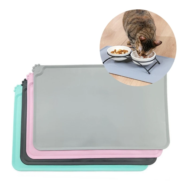 1PC,Cat food mat,dog mat for food and water,dog bowl mat,pet food mat,dog food  mats for floors waterproof,cat mat for food,dog water bowl mat,pet mats for  floor waterproof,cat feeding mat,pet bowl mat,silicone dog