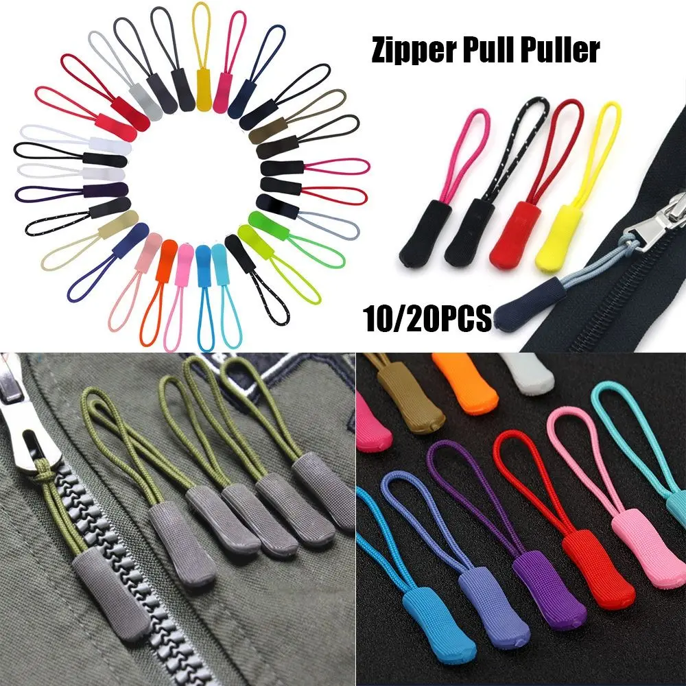 

quality Travel Clothing Bags Clip Buckle 9 colors Zip Puller Replacement Zipper Pull Ends Lock Zips Cord Rope Pullers