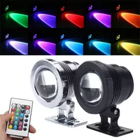 New Underwater RGB LED Spotlight Bulb AC 110V 220V 15W 10W Landscape Lamp Flood Light Outdoor Garden Fountain Pool Decoration 2