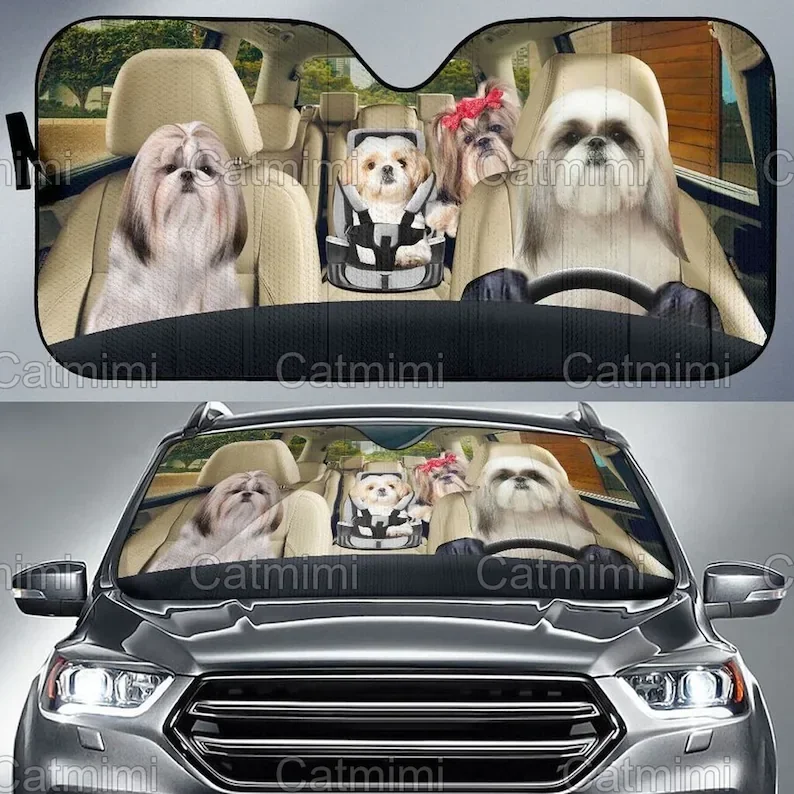 

Shih Tzu Dog Sun Shade,Auto Sun Shade, Shih Tzu Car Decoration, Shih Tzu Car Sun Shade, Car Decor Gift, Family Gift MCL192006N14