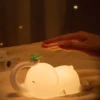 Children Silicone Night Light Cute Elephant Baby Dimmable Timed Sleeping Night Lamp for Bedside Bedroom Decoration Gift Birthday 1