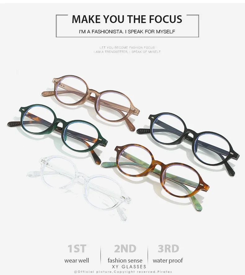 Neue Ovale Computer Brille Rahmen Frauen Männer Anti Blau Licht Brillen Blockieren Optische Spektakel ellipse Brillen für Männlich Weiblich – Detail 3