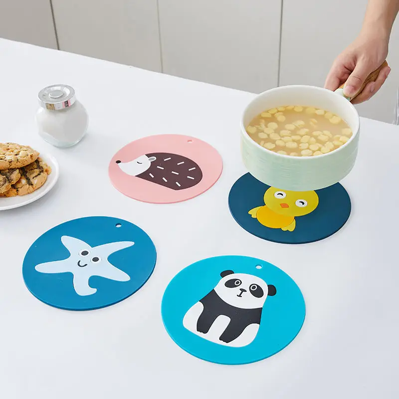 

Table Insulation Placemat High Temperature Thickened Pot Pad Coaster Household Bowl Pad Cartoon Animal Cute Girl Anti scalding