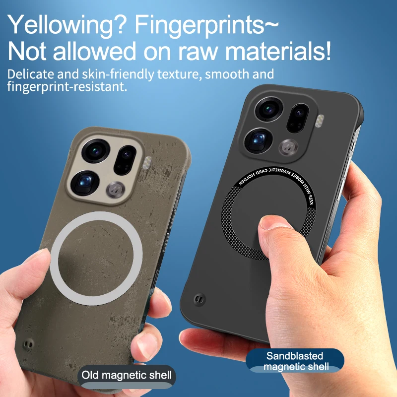 Frameless Magnetic Hard PC Phone Case with Magsafe - Matte Ultra-Thin Wireless Charging Cover