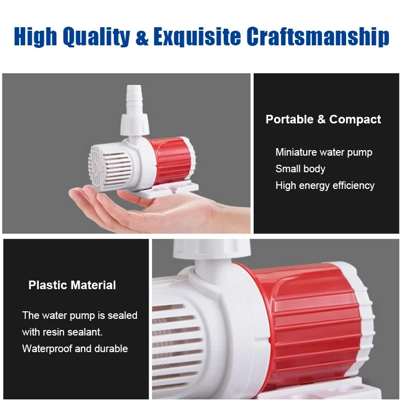 

DC 12V Water Pump With 5.5DC Female Plug Brushless Submersible Pump Machine Submersible Water Pump For Aquarium Fish Tank
