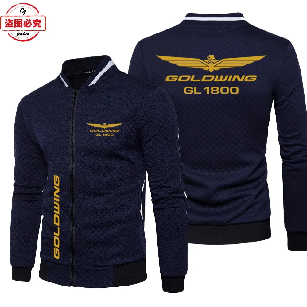 Gold Wing 1800 Motorcycle Logo Motorcycle Jacket Loose Long Sleeve Men's Top Stand-up Collar Jacket Cycling Suit Group Suit 3