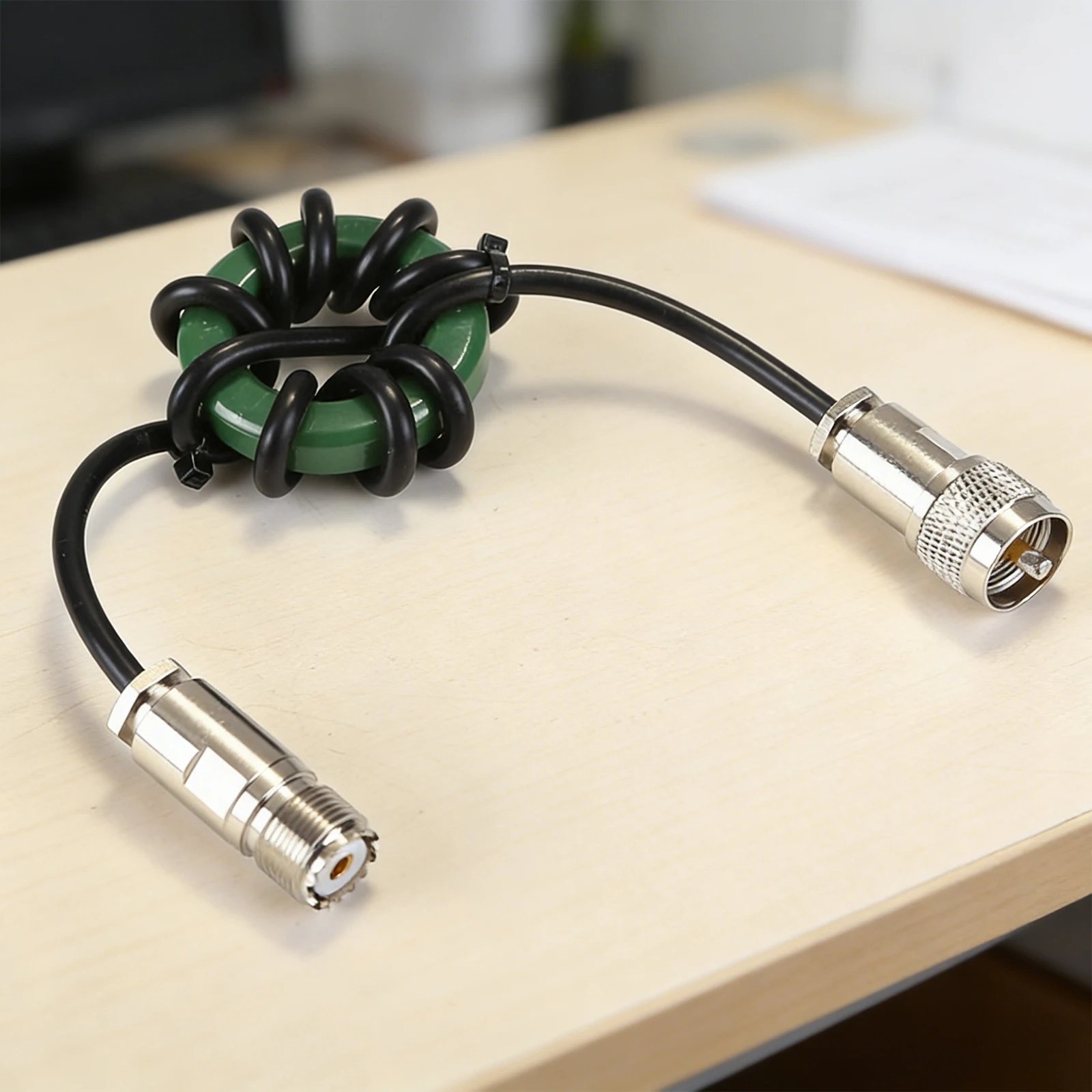 50mm 녹색 자기 링 초크 1.8-54MHz RF 초크 아마추어 무선 통신 및 실험용 단파 공통 모드 필터
