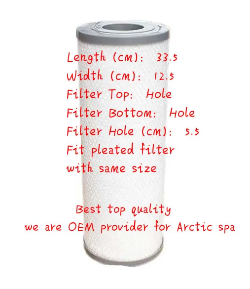335 x 125mm spa pool hot tub filter Arctic pure Silver Sentinel spa filter Discount pool filter
