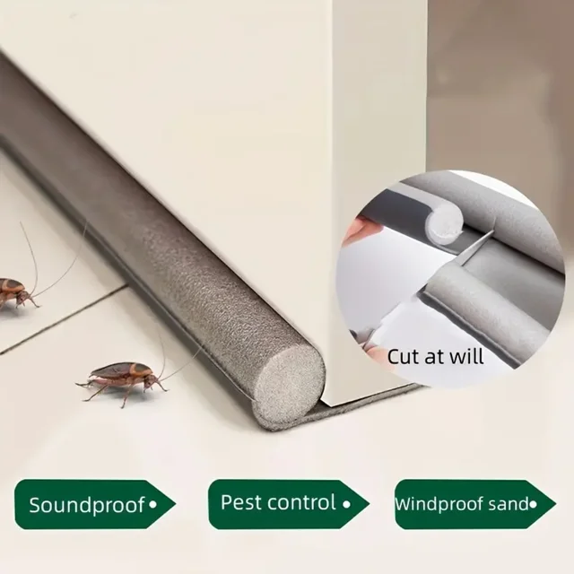 1pc Door Sealing Strip, Door Bottom Seal Strip, Soundproof Door And Window Gap Windshield Strip, Heat Preservation And Dustproof 2