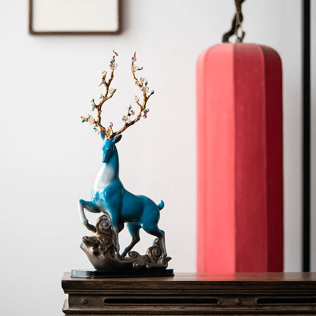 Új Iroda, Tanulás, Nappali, Csúcsminőségű Kerámia Szarvasok Dekoráció, Otthoni Füstölő, Füstölő Vízesés Tartó - Image 4