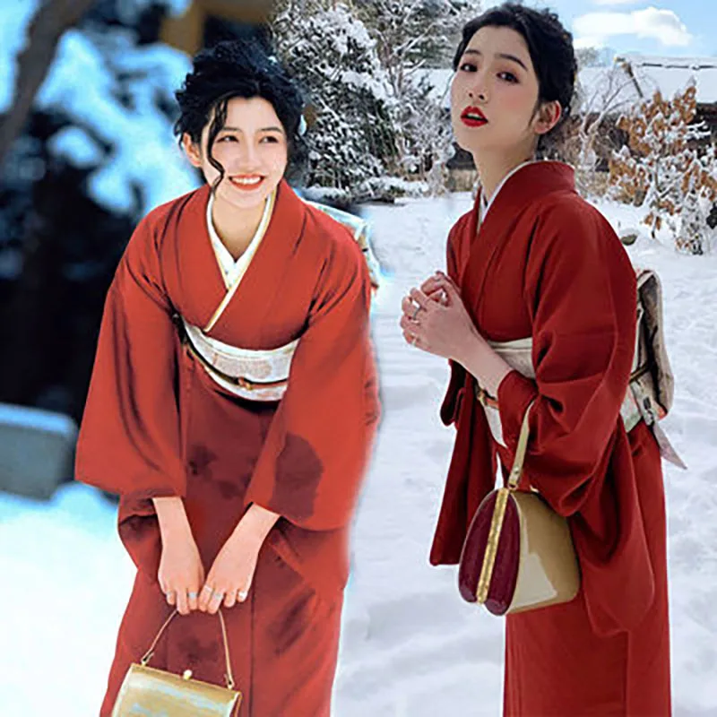 Japanese Kimono Women Fashion National Floral Yukata Clothes Cosplay Shirt Blouse Summer Beach Photography