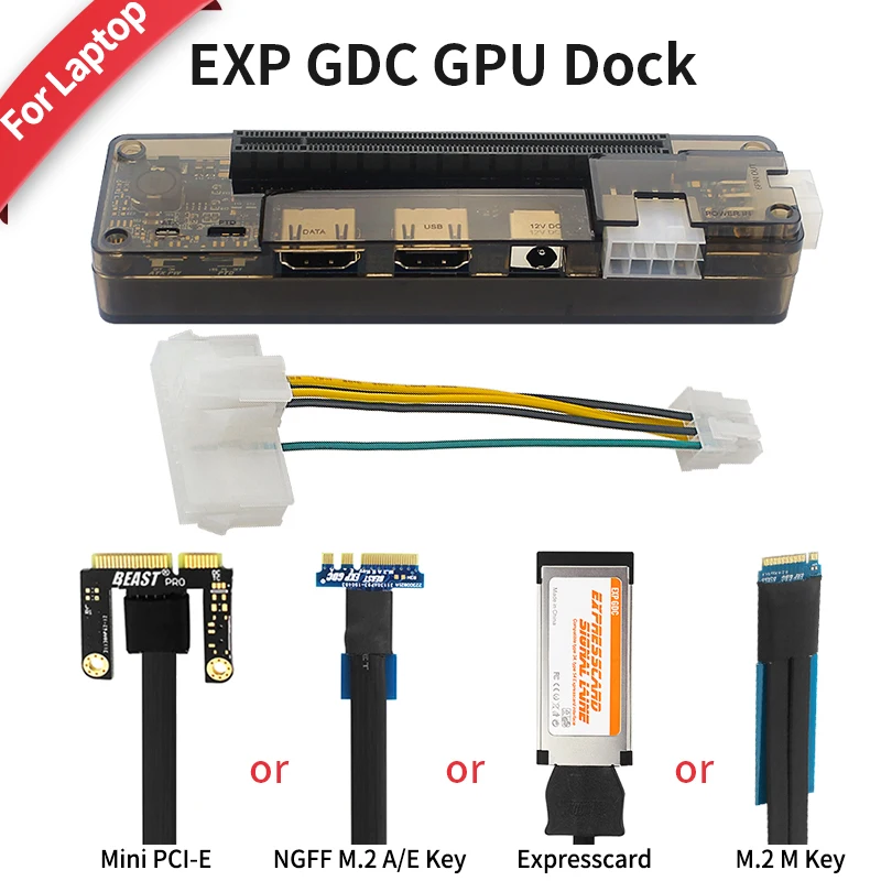 Exp Gdc Placa de Vídeo Portátil Externo Doca Portátil Docking Station Placa Gráfica Adaptador Mini Pci-e Ngff M.2 um e Chave Expresscard