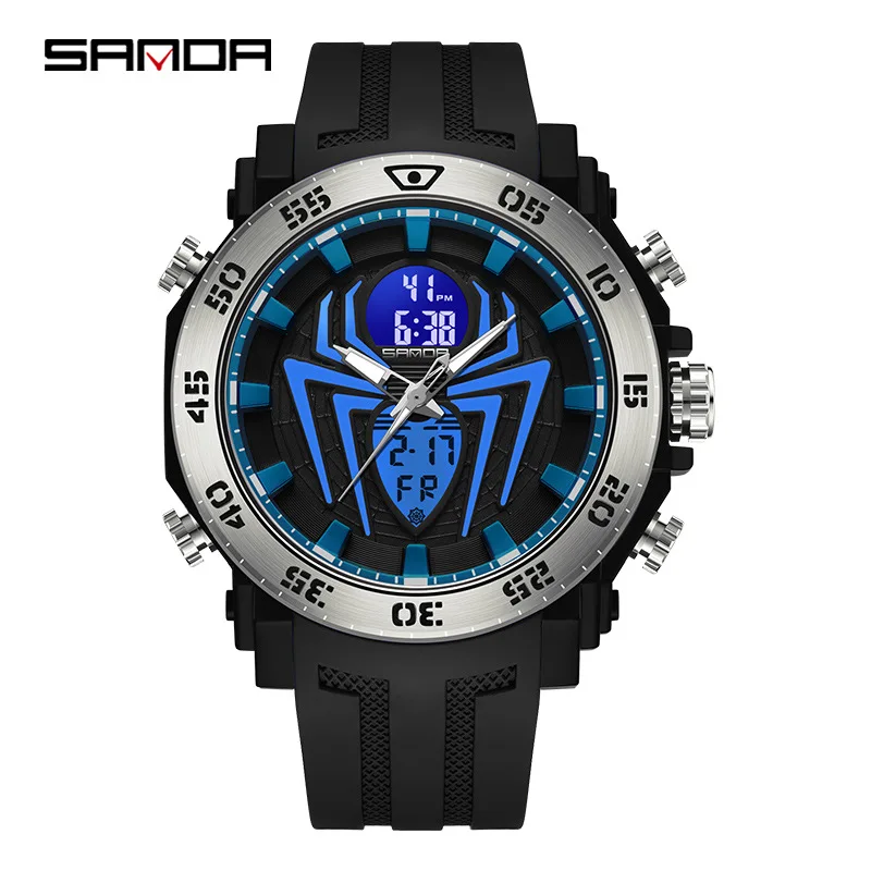 SANDA Man Watch Military Men'S Waterproof Original Electronic Chronograph Clock Shock Square Hand Wristwatch Trending Products