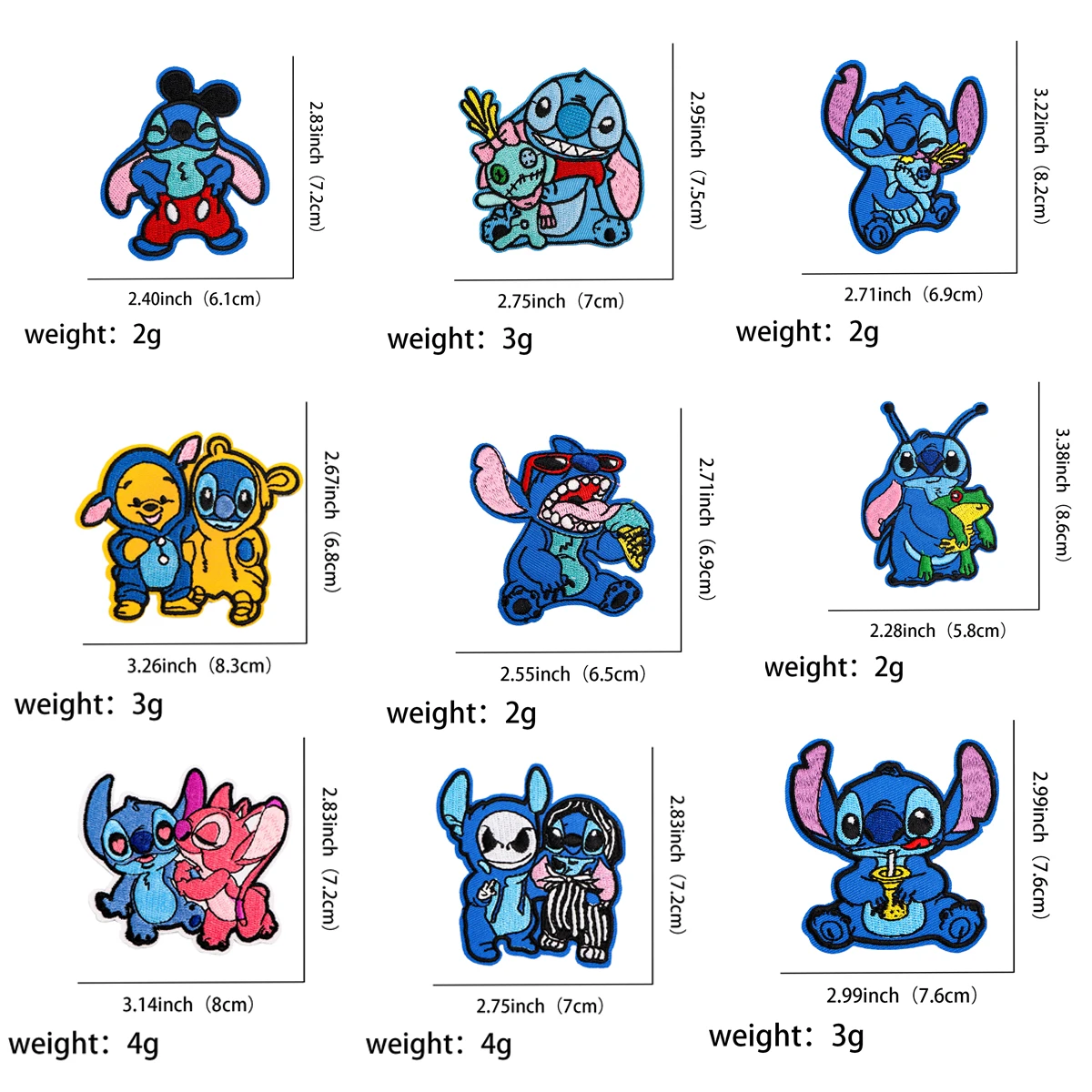 Description Picture 3 of itemCute Alien Embroidery Patch Cartoon Angel Iron On Patches For Clothing Thermoadhesive Patches On Clothes DIY Sew Badges