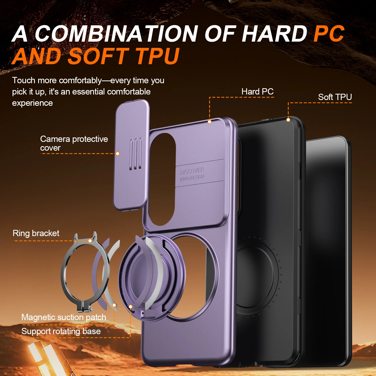 Sliding Camera Cover for Vivo Smartphones - Protective Mobile Phone Case