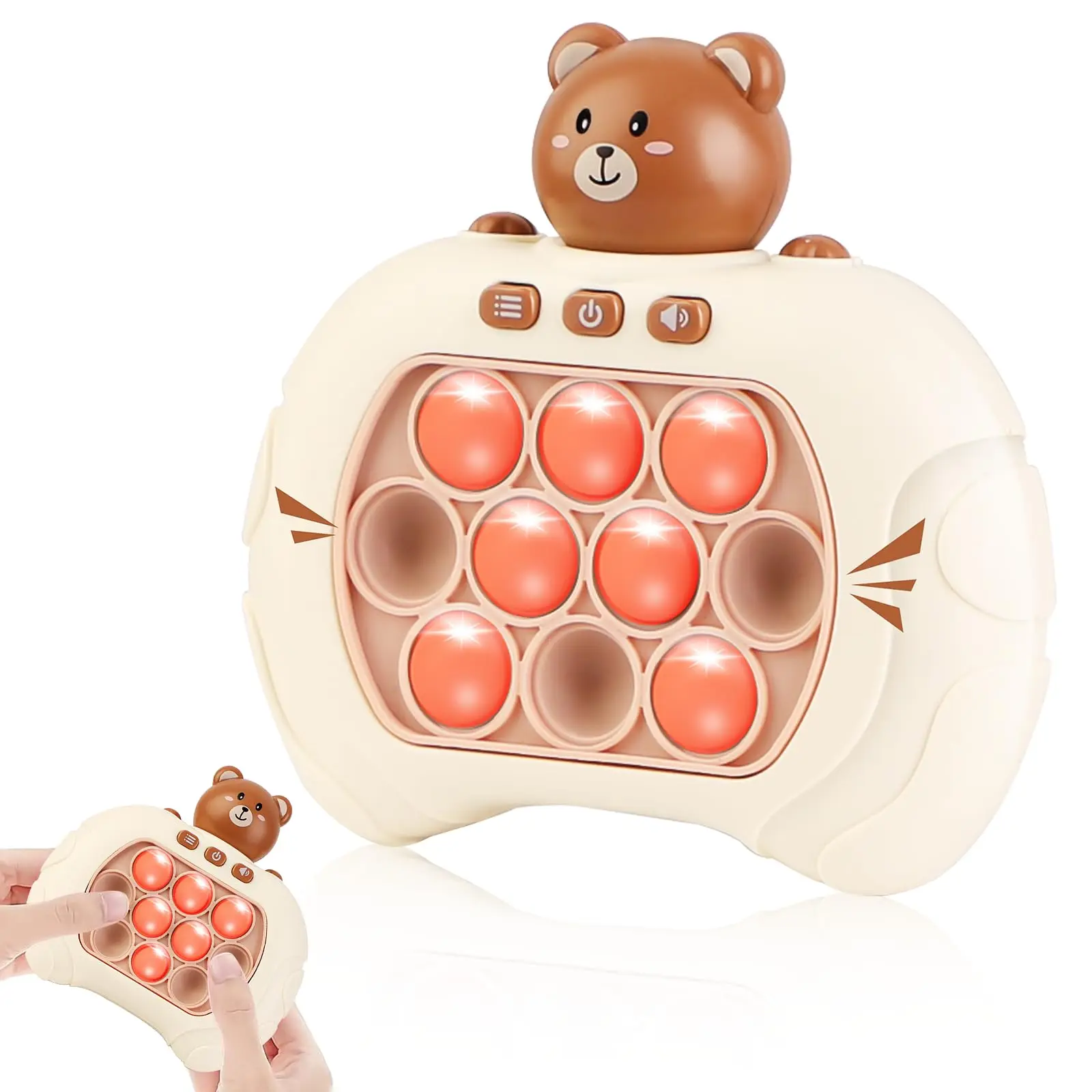 Pop It Elektronisches Spiel - Handheld-Spielzeug Mit 4 Modi & 999 Level, Reaktions- Und Gedächtnistraining Für Kinder