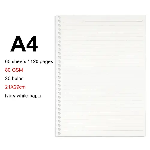 A4/B5/A5 Loose Leaf Refill Binder Notebook Blank/Line/Grid/Cornell Replacable Metal Ring Office&School Supplies Stationery - Image 22