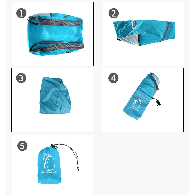 Ultra lightweight foldable backpack - a compact travel backpack suitable for hiking, gym, and commuting - outdoor adventure, mul