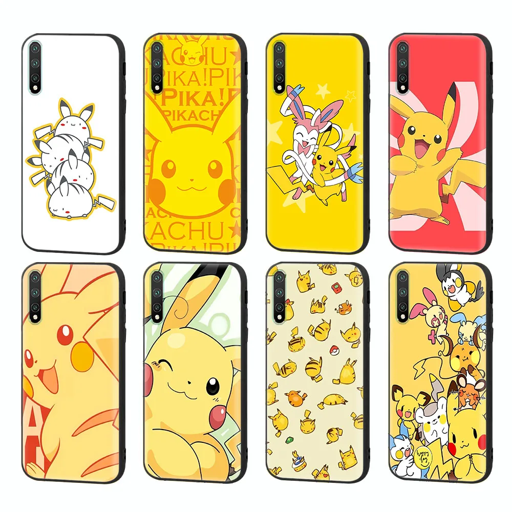 Custodia Morbida Nera Pikachu Per Samsung Galaxy S7 Edge J2 Prime J4 Core J5 Plus J7 Duo J8 Pro