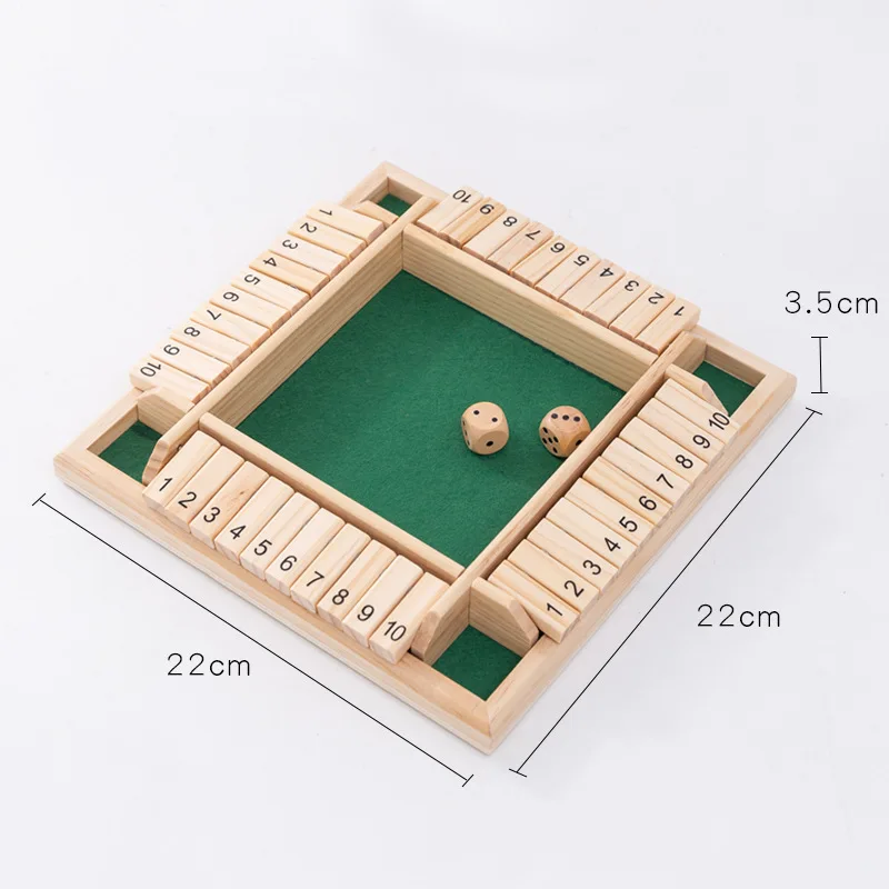 Cross-border digital flop family parent-child game wooden four-person, multiplayer party tabletop drinking order puzzle toy 4