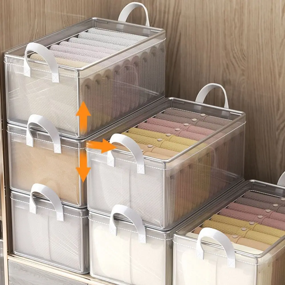 PVC Underwear Bra Storage Box Multifunction Large Capacity House Clothes Storage Containers Foldable Separation 2