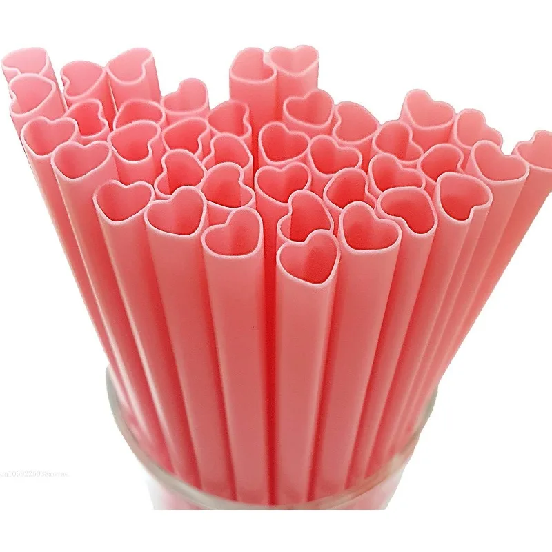 10pcs Creative Heart Pink Disposable Straw Bride Straws Tribe Supplies Hen Parti Bride To Be Bachelor Party Wedding Supplies