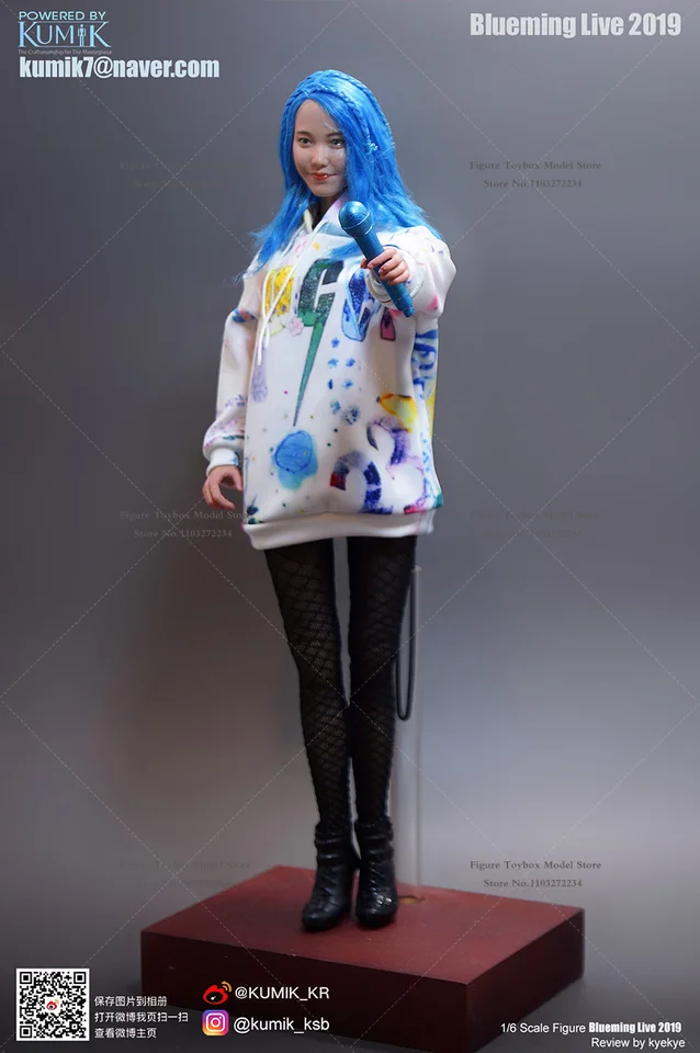 Kumik 1/6 KMF23-LEE Blue Hair Lee KMF23-D01 IU Korean Solo Female