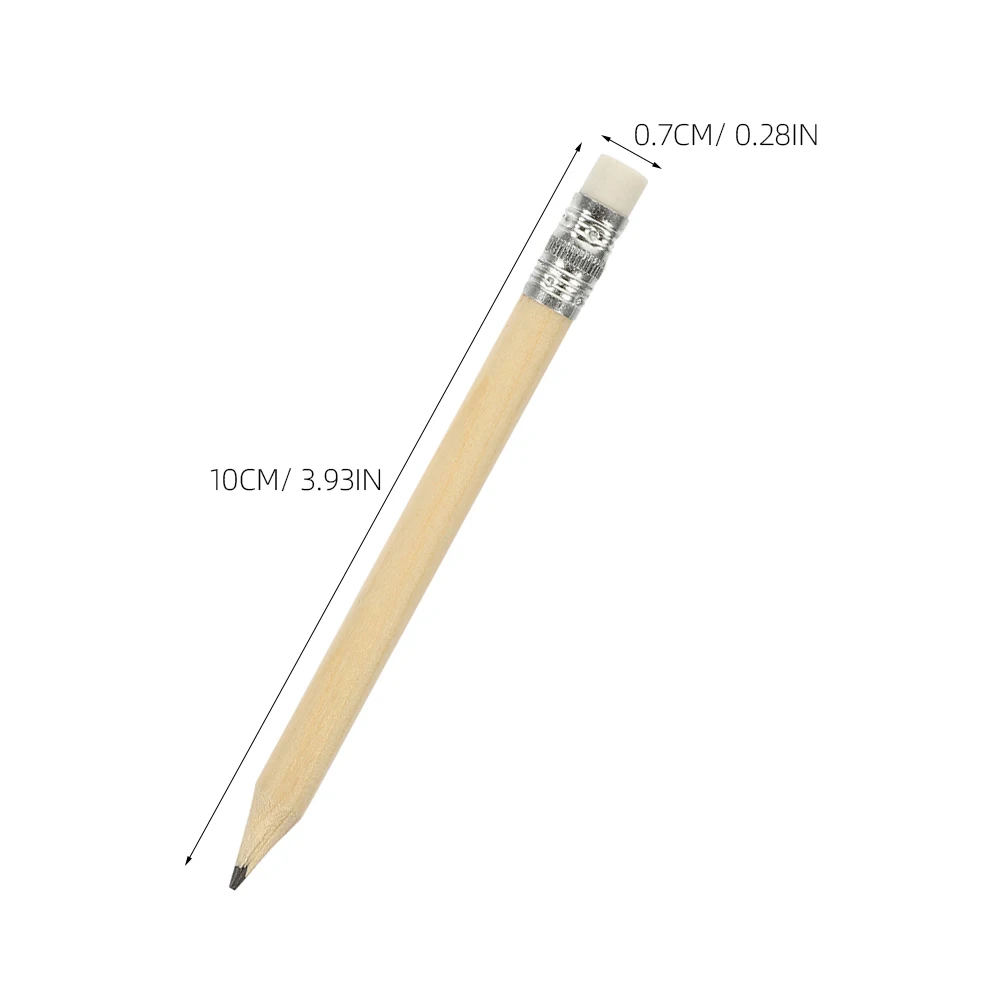 Short 10cm Golf Pencils with Eraser 5
