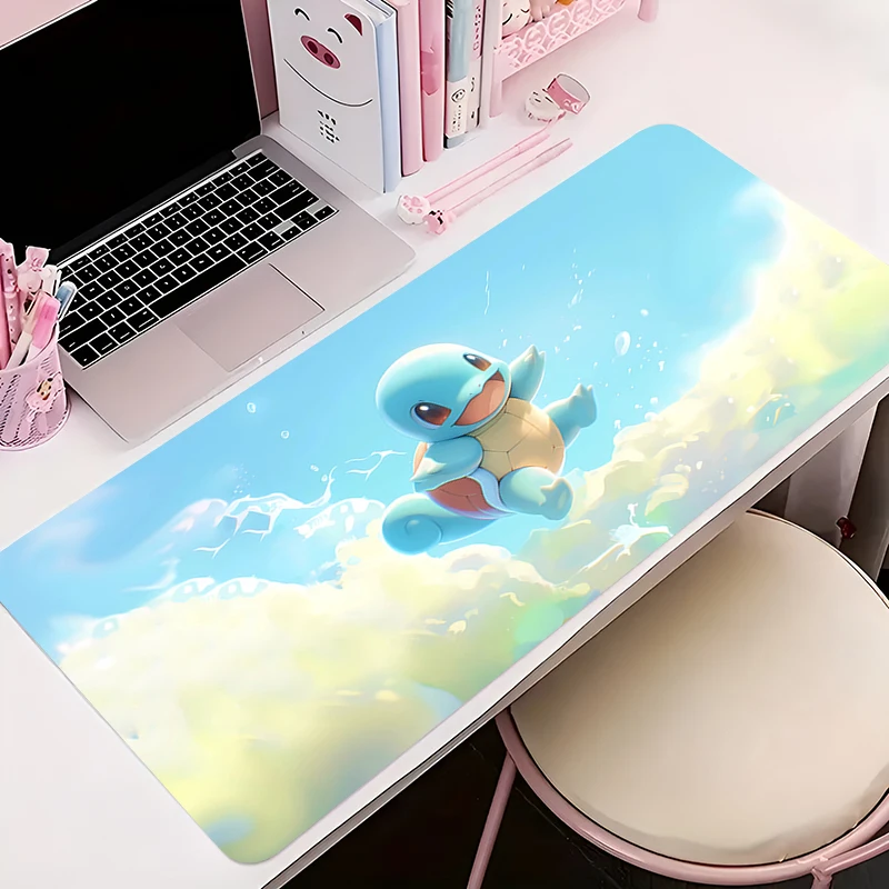 New Mouse Pad Larger P-pokemon Squirtle XXL 90x40 Speed Mini Pc Computer Keyboard Pads Desk Mat Gaming Accessories Home Mousepad 2