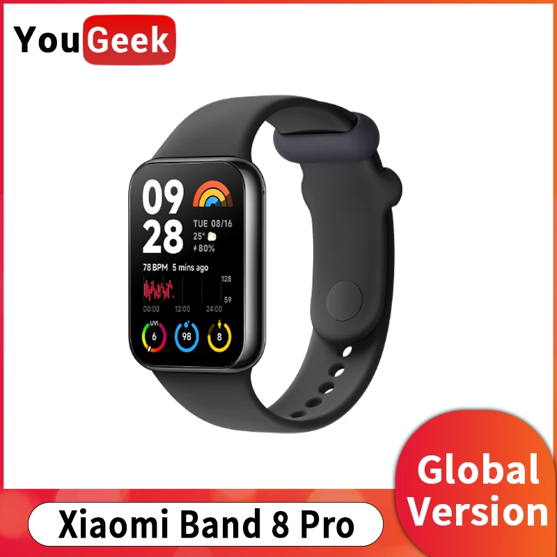 

Global Version Xiaomi Band 8 Pro 1.74" 60Hz AMOLED Heart Rate Blood Oxygen Monitor Bluetooth 5.3 289mAh Activity Record Bracelet