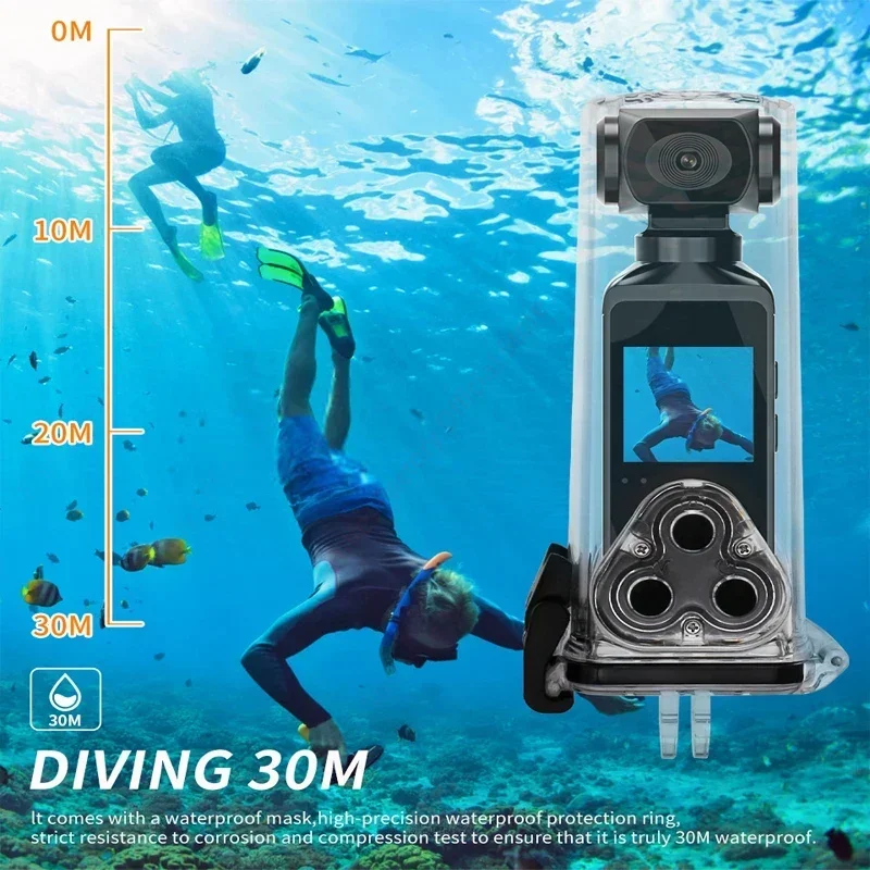 4K Ultra HD Pocket Action Camera 270° Rotatable Mini Wifi Sports Camcorder Waterproof Case Helmet Travel Bicycle Driver Recorder 2