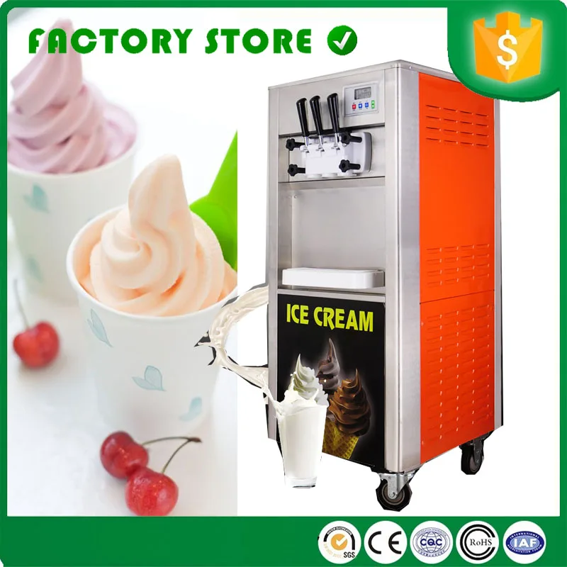 Free ice cream powder 1 bag ！18L/h 3 flavors ice cream machine ！ Hot sale mini soft ice cream powder mix maker vending machine 2