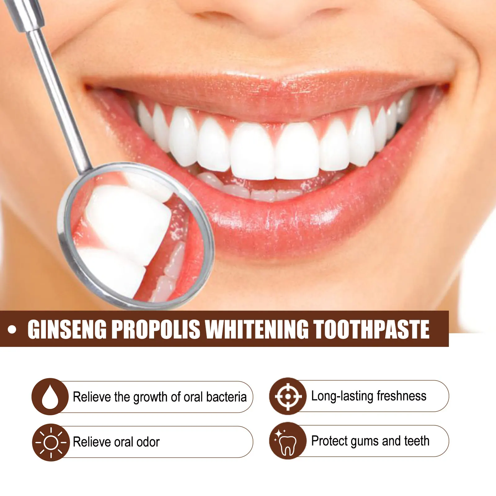 Ginseng Propolis Whitening Toothpaste Remove Plaque Toothache Relieve Periodontitis Deep Cleaning Mint Freshing BreathToothpaste
