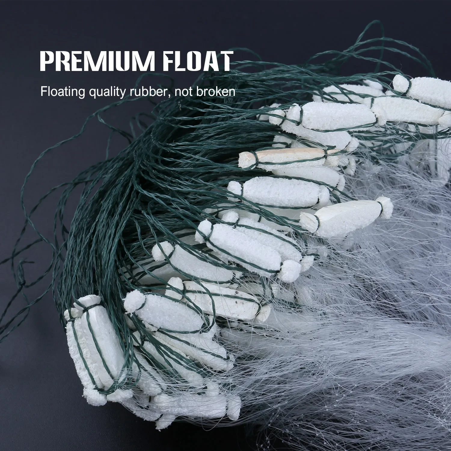 Fishing Net 100cm Soft Wire Trap Netting Premium Float Sea Fish Netting Tackle Baitcasters for Fishing