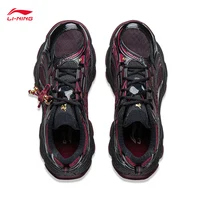 LI-NING STARLIT L2K – chaussures décontractées tendance pour hommes, baskets rétro épaisses et respirantes, à rebond doux, AGLW005 5