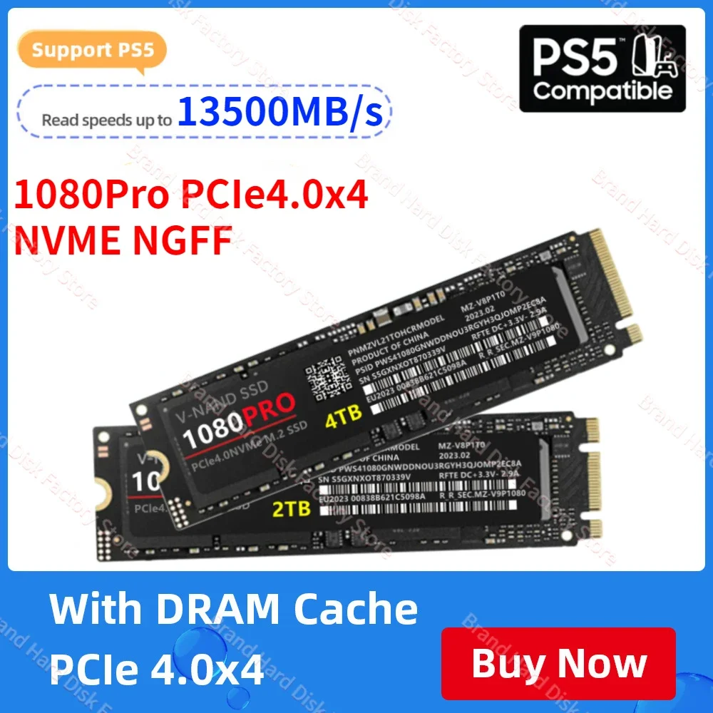 

2023 Newest 990PRO 1TB 2TB 4TB SSD Internal Solid State Disk M2 2280 PCIe Gen 4.0 X 4 NVMe for Computer ps5 Desktop Laptop mac