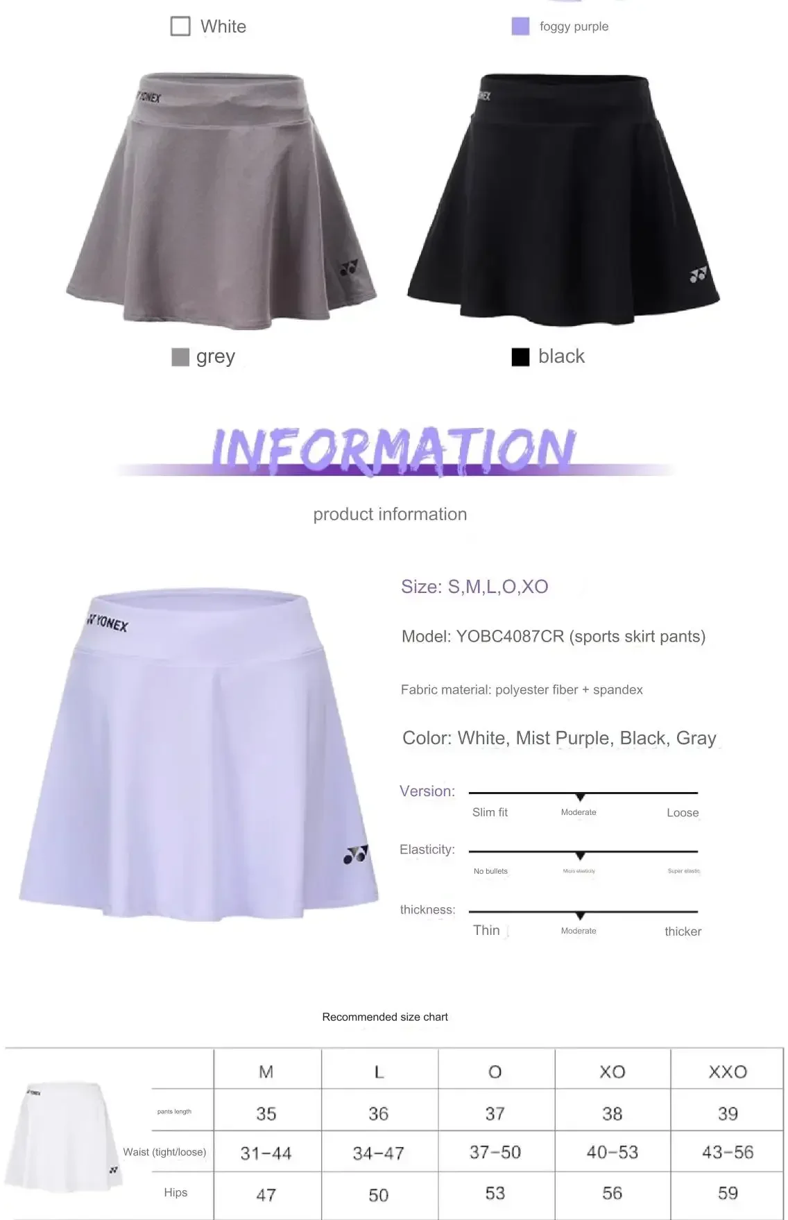 Original Fashion jersey, short sleeve dress,badminton skirts tennis, for national team , wome female bottom clothes YOBC4087C