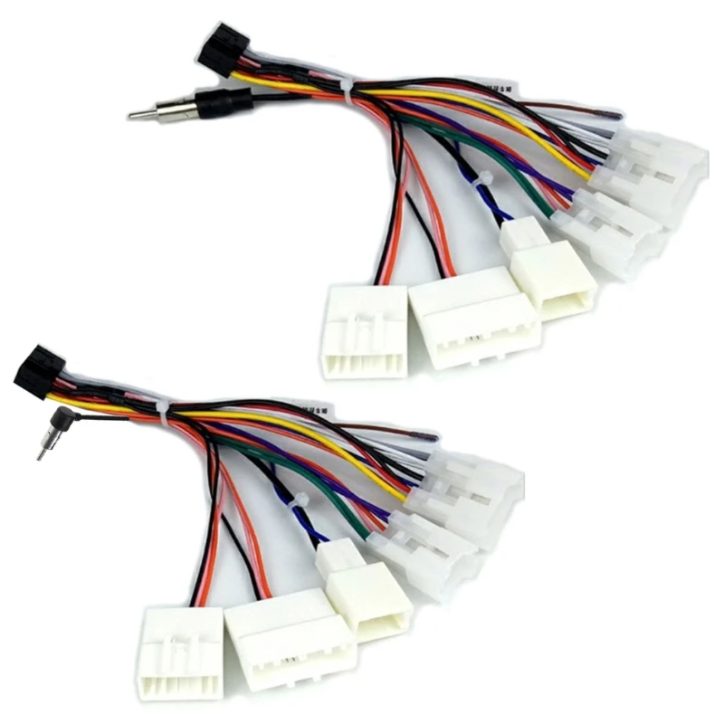 Power Speaker Connector 16 Pin Electrical Wire Harness Receiver Stereo Installation Coded Wires for Toyota audio speaker cable,audio speaker wiring kit