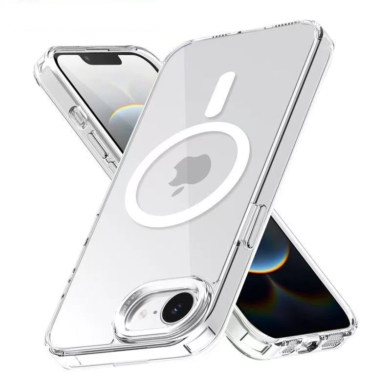 17E Luxus Magnetische Hülle für iPhone 17E 16E für MagSafe Stoßfester Schutz Harte Transparente Acryl-Schutzhülle