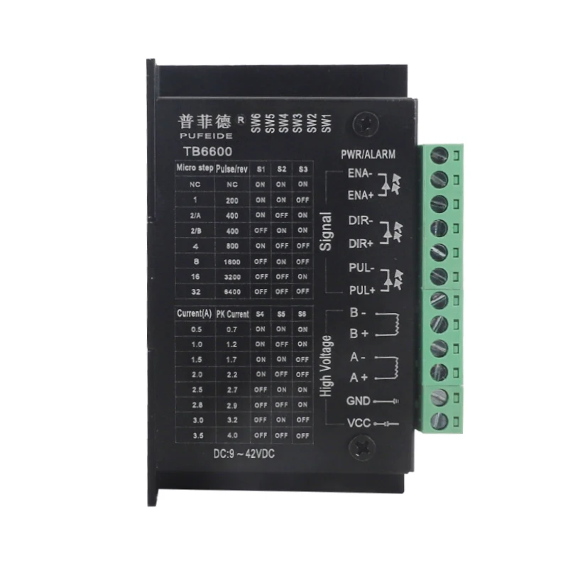 42 Stepper Motor Driver Control Board TB6600 32 Subdivision 4.0A 42VDC Two-phase Driver Upgrade Version 3d Printer Sup Board