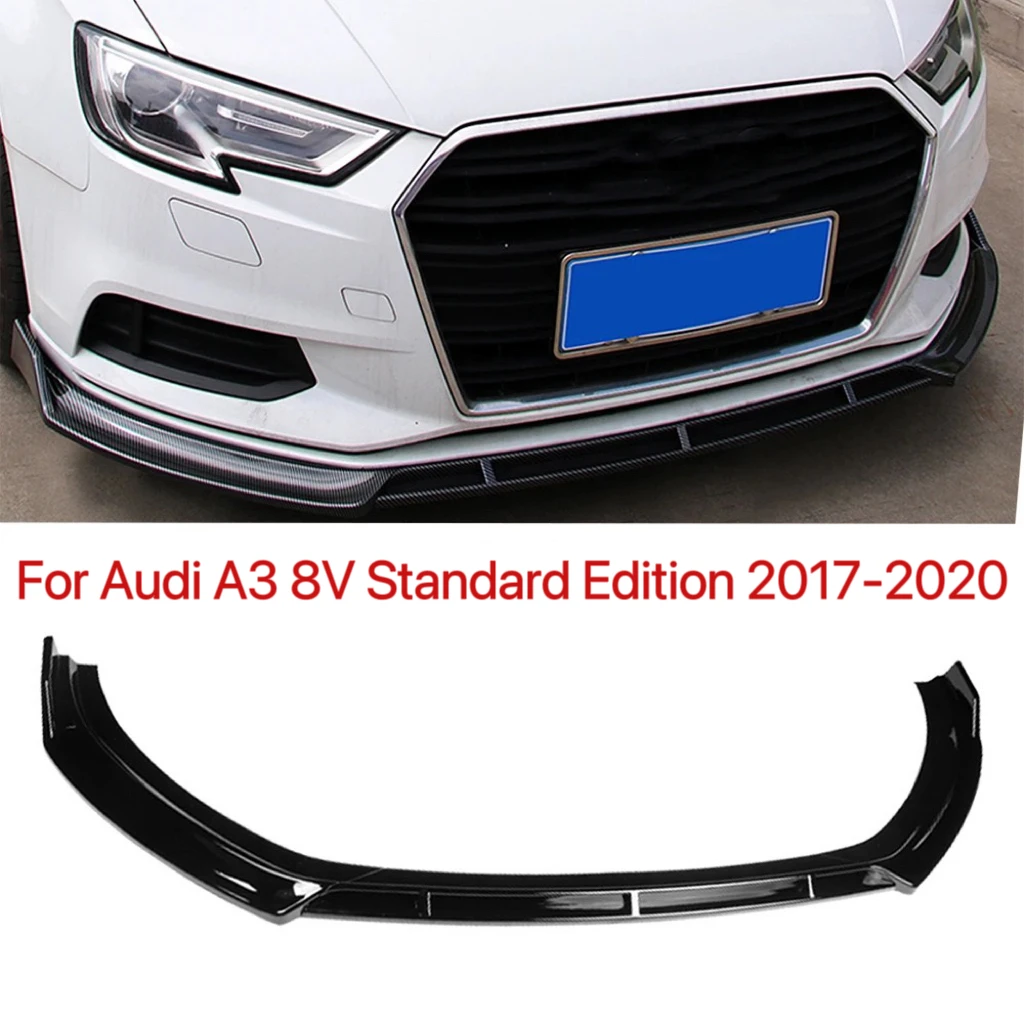 Per Audi A3 8V Standard Edition 2017 2018 2019 2020 Car Paraurti Anteriore Splitter Lip Diffusore Body Kit Spoiler Guard (Non S-Line)