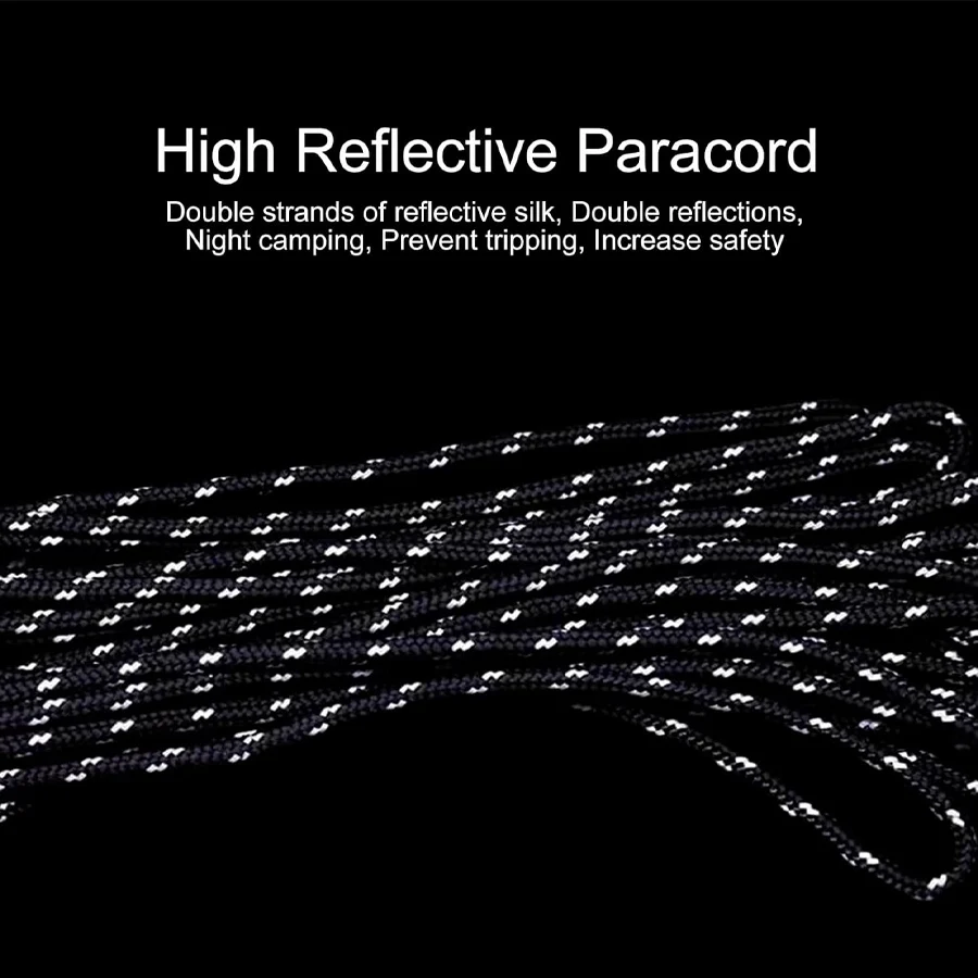 Reflective Guyline Tent Rope Multifunction Runners Guy Line Cord Paracord Outdoor Sports Camping Hiking 4pcs outdoor tent ropes,camping tent accessories