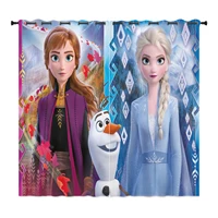 Frozen Princess Elsa Home Decor Curtains For Living Room Bedroom 100% Polyester Blackout Anime Suitable Children And Adults 1