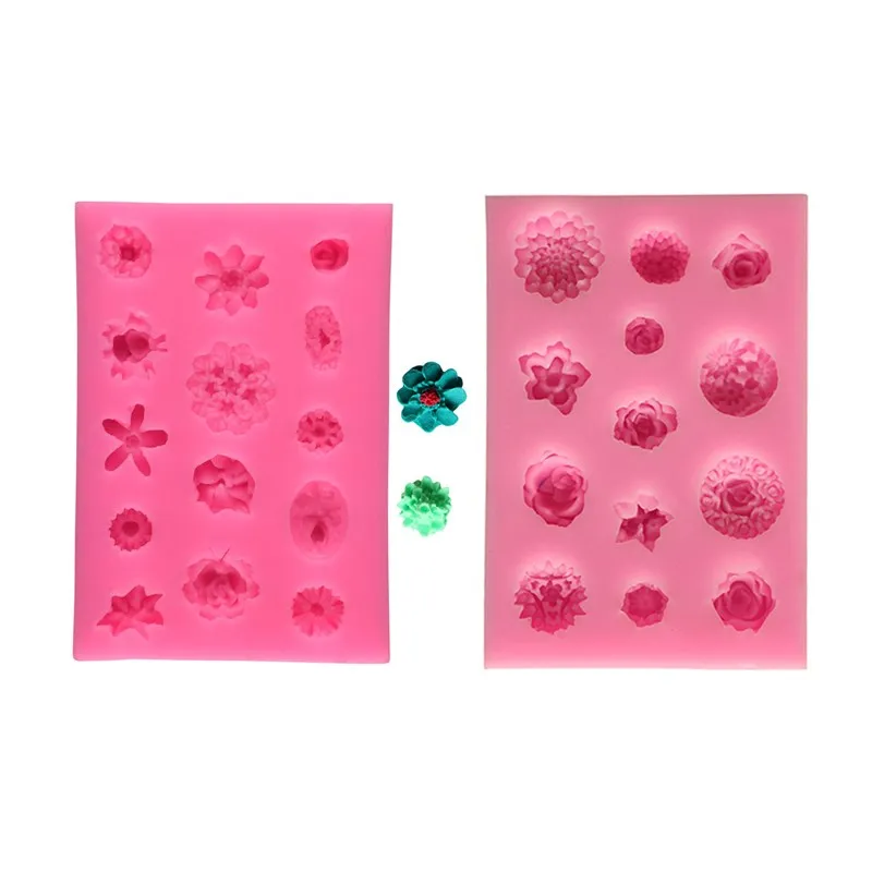 

A Variety Of Flower Type Flower Silicone Mold DIY Fondant Cake Chocolate Pudding Fructose Soap Cookie Kitchen Baking Supplies