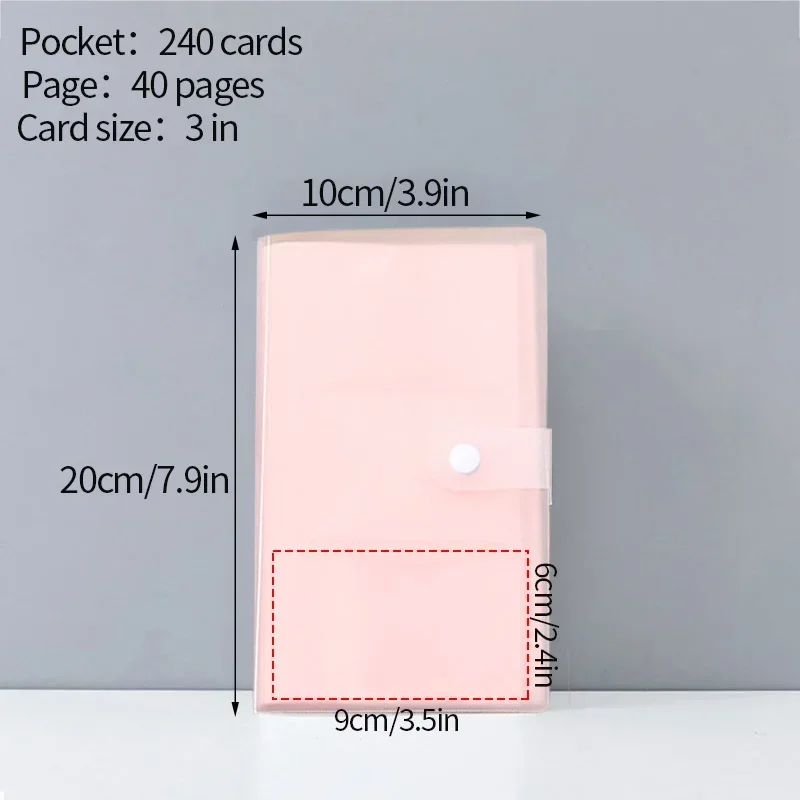 Deluxe Multi-Pocket Photocard Binder Album with Clear 3-Grid Design