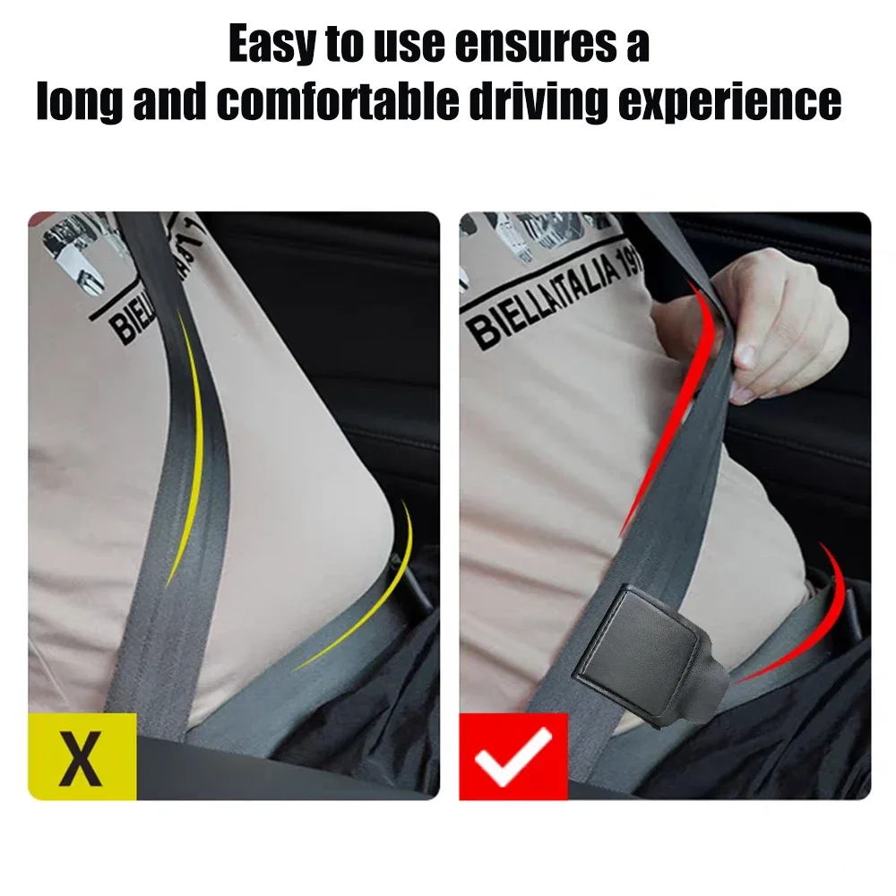 Car Seat Belt Adjuster PU Leather Car Seat Belt Limiter Fixed Clip Stopper Anti-stretching Neck Belly Kid Protection Accessories