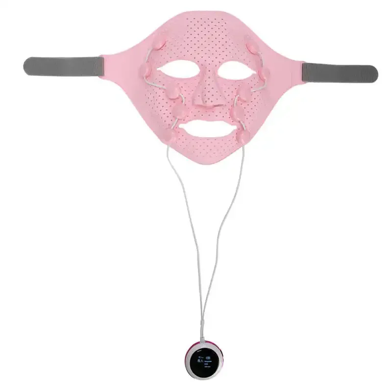 Electric Massage Beauty Mask 3D Silicone EMS Vibrating Facial Acupuncture Massager Chin Cheek Slimming Lift Anti-Wrinkle