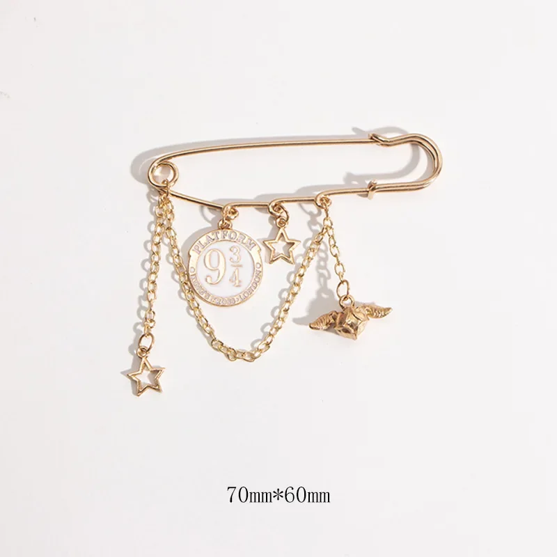 Harryy Potter Star Snitch Brooch School Bag Clothes Pin Jewelry Platform 943 Quidditch Birthday Gift Fashoin Jewelry for Girls